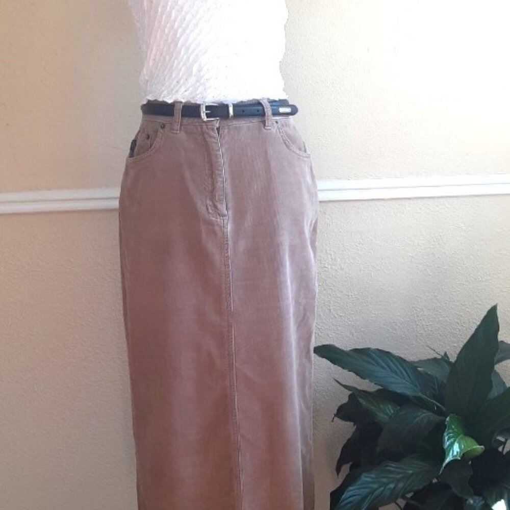 Eddie Bauer Midi Pencil Skirt Corduroy Size 4 1990's